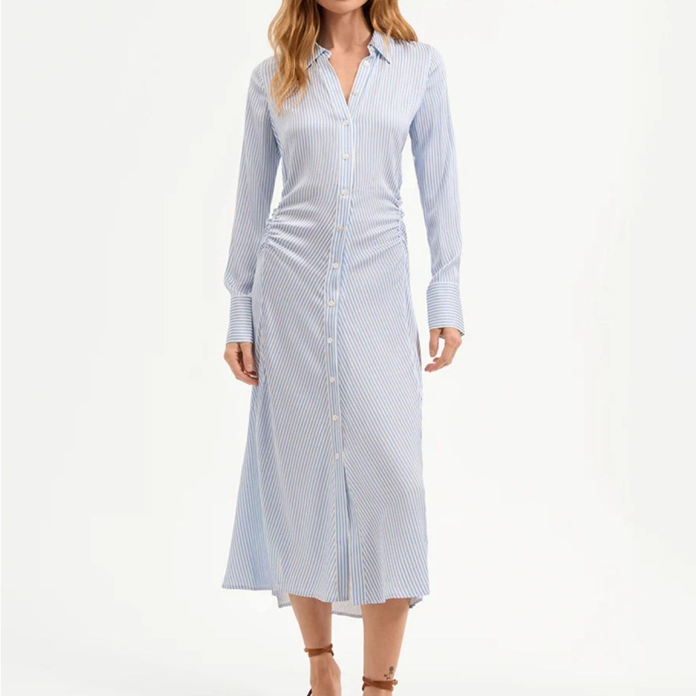 NWT Veronica Beard Lex Blue Striped Dress Size 4
